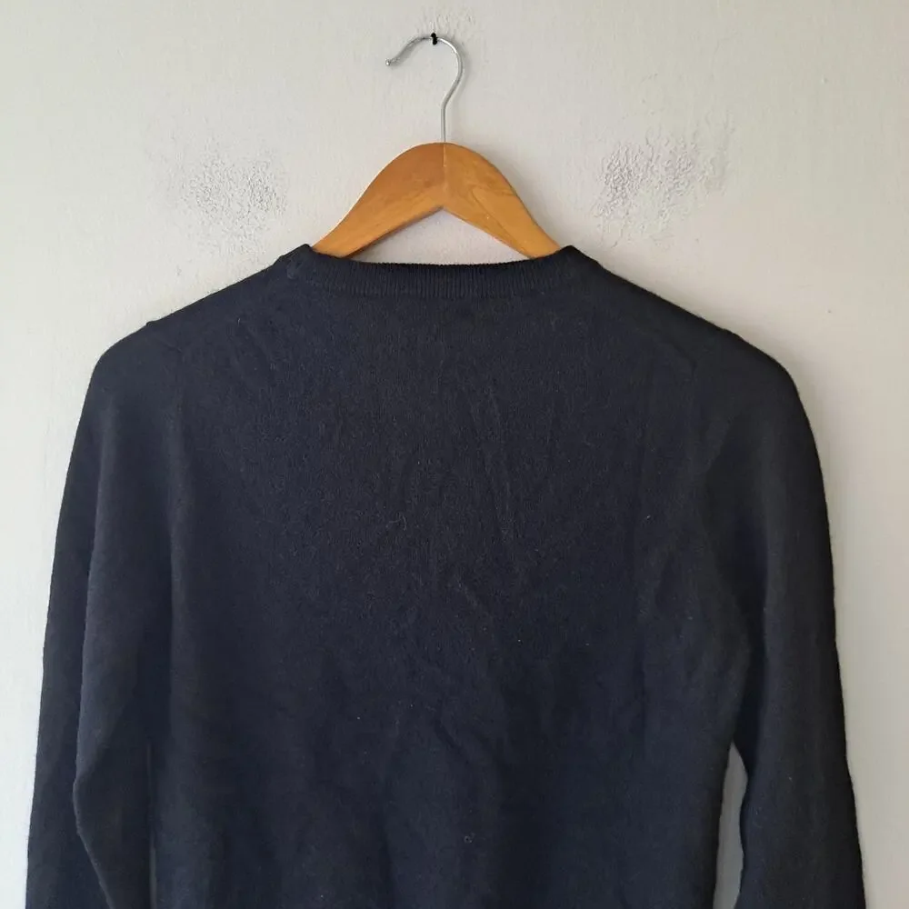 NWT Quince Mongolian Cashmere Crewneck Sweater Long Sleeve Black Womens Size XS - Picture 7 of 11